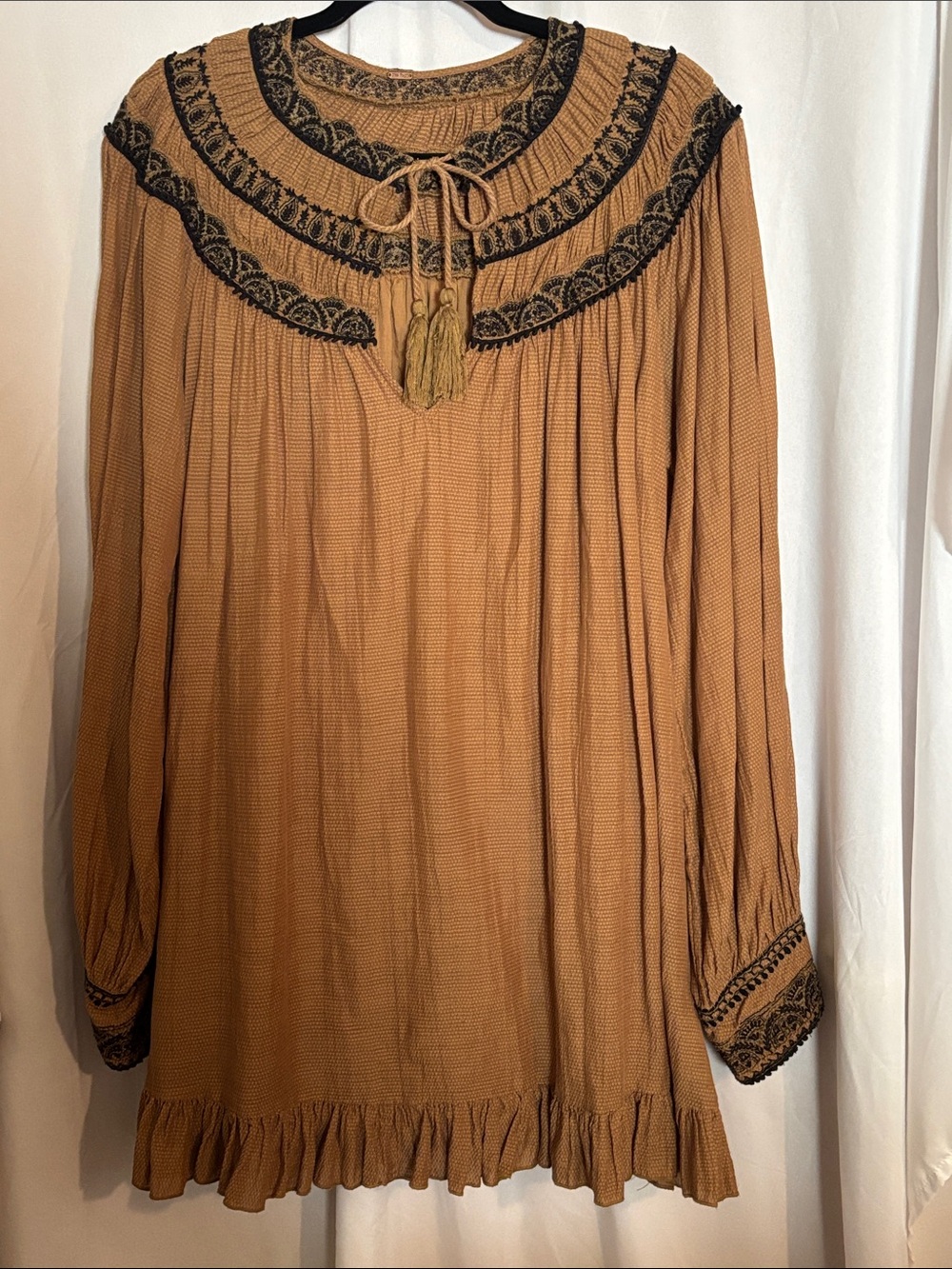 Free People Erin Embroidered Mini Dress~ Size Large